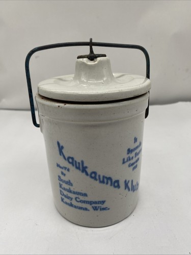 Vintage kaukauna klub crock - vintage,