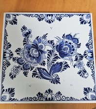 Delft Blue Tile Hand Painted