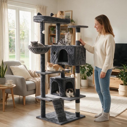 144cm cat tree tunnel - cat, &