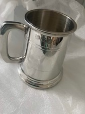 British Nobleman Silversmiths Pewter Tankard 3.75” Tall Sheffield, New with Box