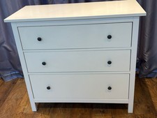 IKEA Hemnes Chest of 3 Drawers White Gloss Excellent Condition