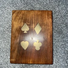 Vintage Wooden Playing Card