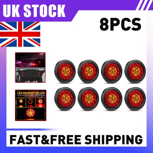 12v 24v led rear round - 8x,