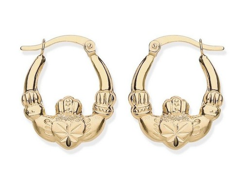 9ct gold silver - silver, claddagh