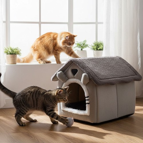 Washable cat bed igloo dog - dog,