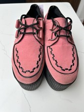 Pink & Black Lace Up Creepers