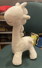 Marks and Spencer Ivory White Giraffe Rattle Plush Soft Toy Comforter Approx 13"