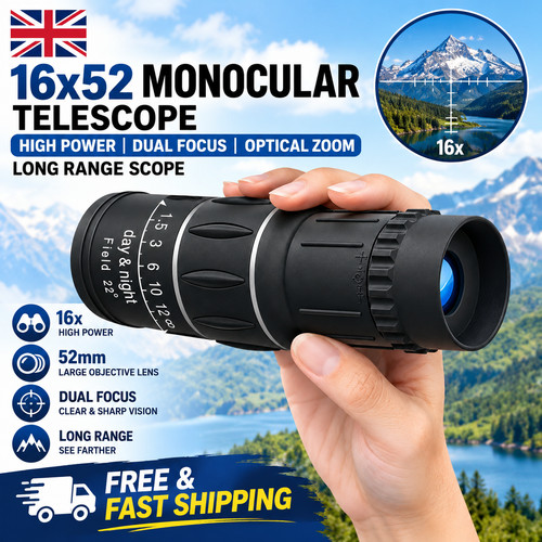 16x52 monocular telescope - 16x52, high