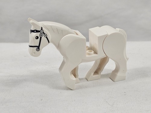 Lego horse white printed - horse,
