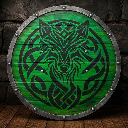 Viking wolf shield - viking,