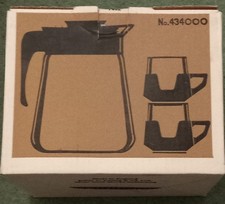 Vintage Pyrex Drinkmaster Set 434000 4X 7oz Drink Ups cups & High Jug