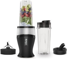 Ninja Nutri Blender & Smoothie Maker 2x 470ml Cups 700W, Silver - [QB3001UKS]