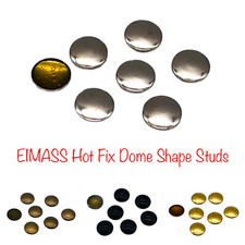 EIMASS® Hot Fix Iron on Round Dome Metal Studs, DIY Embellish Bags Belts Shoes