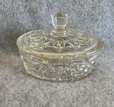 Vintage Oval Art Deco Clear