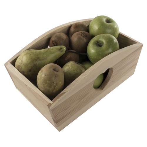 Medium wooden hamper - hamper, box