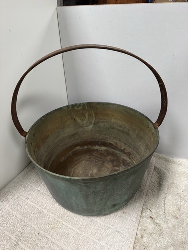 Antique copper cauldron - antique,