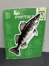Vintage 12" Dyer Sportcals Fishing Vinyl T-85 Walleyed Pike Boat Truck Sticker