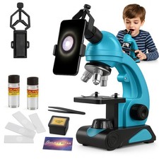 Science Microscope for Kids Beginners Children Student, 100X- 1200X Compound