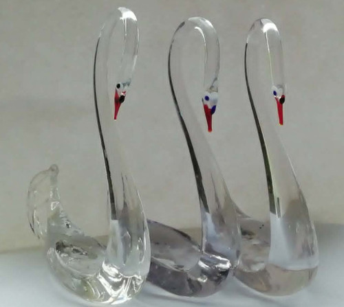Vintage trio blown art glass - vintage,