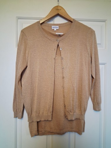 Brora gold cardigan top - &,