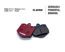 Sinter kart brake pads S-222 soft rear,red,Freeline,Birel,Rotax,X30,KZ,IAME