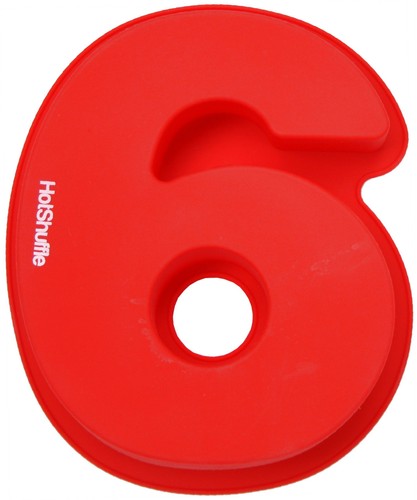 Large silicone number cake - number, 6