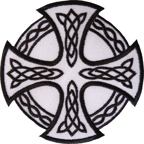 Celtic knot cross patch - knot, iron