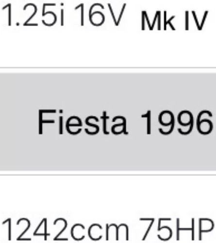1996 fiesta 25i 1242 16v - 1996,