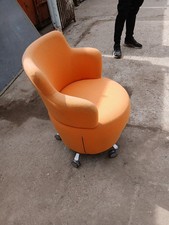 Orange fabric tub chair - Four