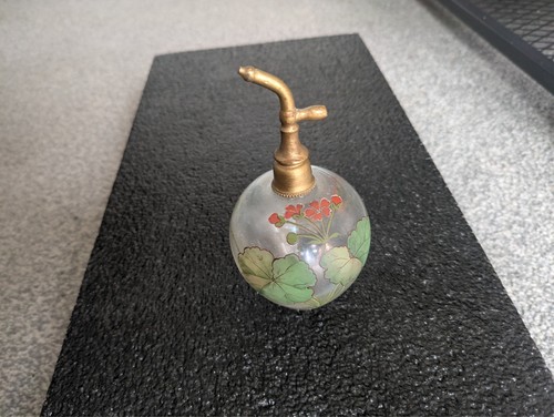 Vintage floral glass perfume - floral,