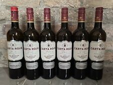 Six Empty Wine Bottles with tops. 6 Carta Roja empty organic wine bottles 