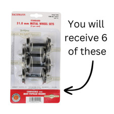 Bachmann 92421 Case of 6 Cards (4/card) Large Scale 31.0mm standard wheel set