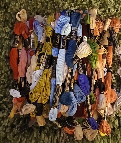 100 anchor embroidery - anchor, threads