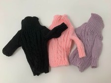 Beautiful Roll neck Cable Knit Jumper for Barbie doll clothes dress outfit gift