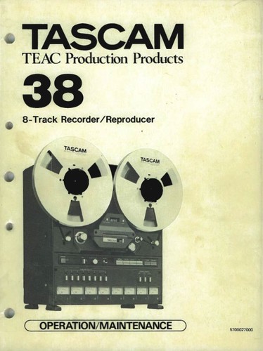 Tascam track teac - 38, 8-track