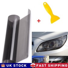 12"X72" Gloss Light Black Smoke Headlight Taillight Fog Light Tint Film Vinyl UK