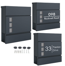 PERSONALISED LARGE LETTER BOX POST MAIL BOX WALL MOUNTED POST BOX LOCKABLE