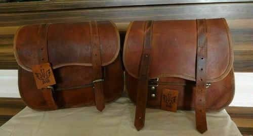 Pair genuine brown leather - pair,