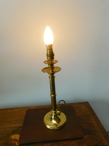 Vintage solid brass lamp with - solid,