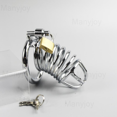 Stainless steel chastity cage - stainless,