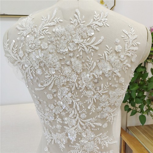 Large lace applique floral - uk,