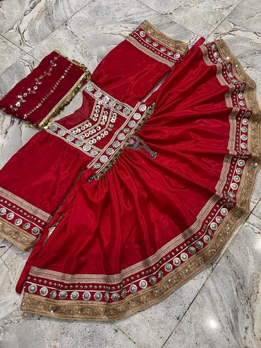 Afghan red short - red, dress.kochi