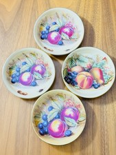 Aynsley Orchard Gold Set of 4 Small Trinket Dish– 2 Signed by D. Jones, 1 unused