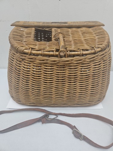 Vintage fishing creel wicker - creel,