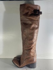 ALDO Ladies Boots Size 4(37) Used Brown Faux Leather Over the knee Boots  -E39