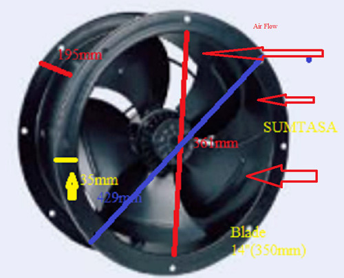350mm industrial duct fan - industrial,