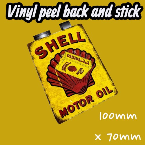 Shell motor oil vintage can - motor,