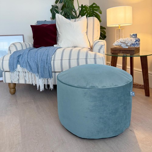 Home interior velvet pouffe - velvet,
