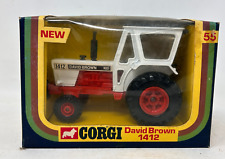 Vintage Corgi #55 David Brown 1412 Farm Tractor with Original Box