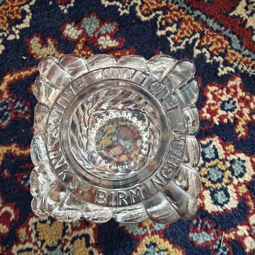 Cut glass ink well - cut, vintage